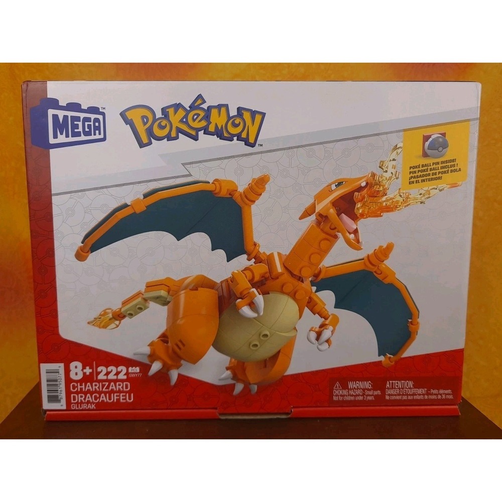 Lego Mega Pokemon Charizard 222 Pieces 2021 New In Box Seales
